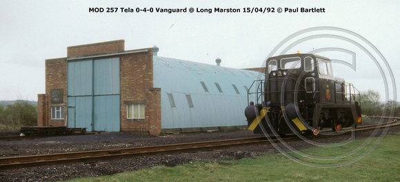 MOD 257 Tela 0-4-0 Vanguard @ Long Marston 92-04-15 � Paul Bartlett [2w]