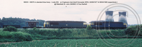 56033   56075 on Engineers train @ Wakefield St. John 81-06-28 � Paul Bartlett [1w]