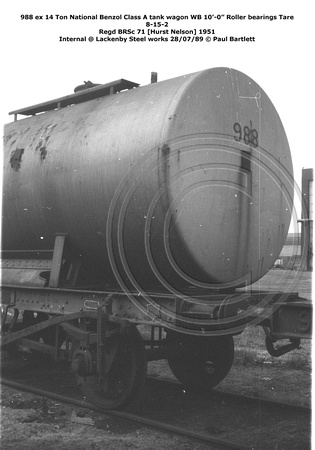 988 ex National Benzol tank @ Lackenby 89-07-28 © Paul Bartlett [07w]