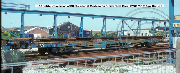 160 bolster conversion of BR Sturgeon @ Workington BSC 93-08-17 © Paul Bartlett w