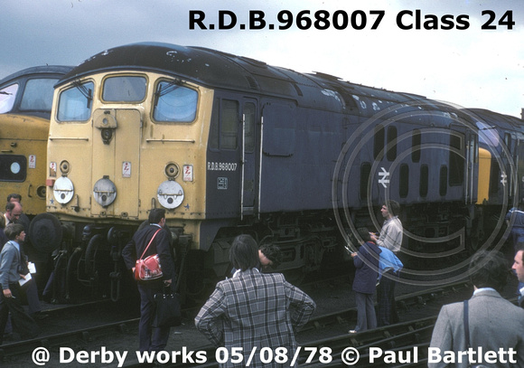 R.D.B.968007 [ex D5061] at Derby Works 78-08-05