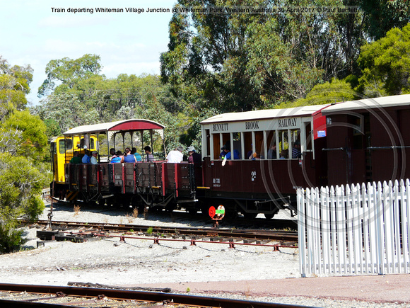 Train departing Whiteman Village Junction @ Whiteman Park, Western Australia 30 April 2017 © Paul Bartlett [2]