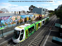 5113 Melbourne tram @ South Melbourne Market 21 September 2014 © Paul Bartlett [4]