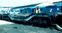 M360333  024332 50T ex Warwell Regd LMS 1942 ex LMS Diag. P133F convert 1949 as a boiler carrier  Derby Works 03-04-82 © Paul Bartlett [1w]