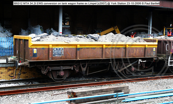 395312 MTA 34.2t EWS conversion on tank wagon frame ex Limpet [c2007] @ York Station 2008-10-23 © Paul Bartlett [1w]