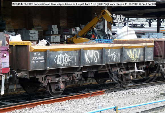 395346 MTA EWS conversion on tank wagon frame ex Limpet Tare 11-8 [c2007] @ York Station 2008-10-11 © Paul Bartlett [1w]