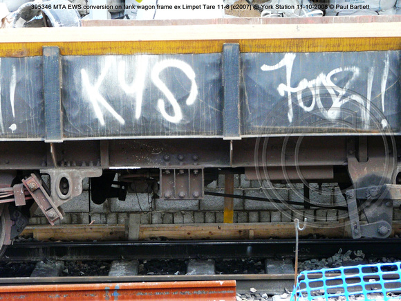 395346 MTA EWS conversion on tank wagon frame ex Limpet Tare 11-8 [c2007] @ York Station 2008-10-11 © Paul Bartlett [3w]