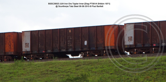 BSSC26023 JUA Iron Ore Tippler Inner [Diag PT001A Shildon 1971] @ Scunthorpe Tata Steel 2015-06-06 © Paul Bartlett [1w]