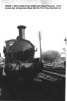 30585 = 0314 LSWR Class 0298 conserved @ Quainton Road 76-03-28 © Paul Bartlett [1w]