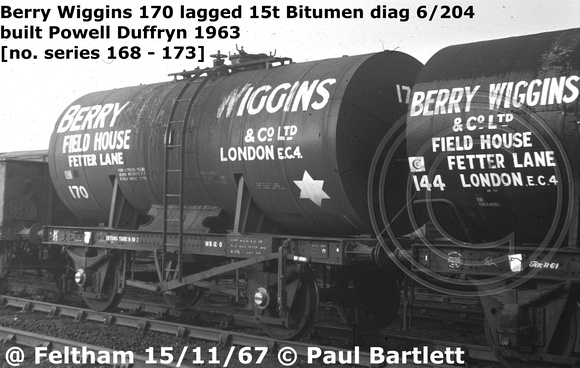 Berry Wiggins 170  at Feltham 67-11-15