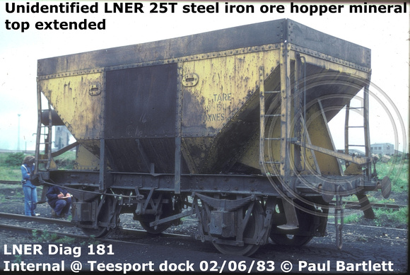 Unidentified LNER Diag 181 hopper Internal @ Teesport Dock 83-06-02 [1]