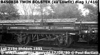 B450838 TWIN Twin Bolster ex Lowfit @ Wrexham Croes Newydd 80-08-17