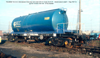 TRL86898 TEA ECC International China clay slurry tank GR CC Crump 20-07-87 (build date) Diag TD011A @ Hoo Junction 87-11-28 © Paul Bartlett w