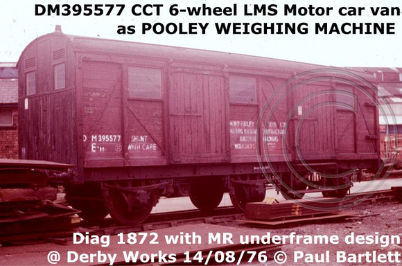 DM395577 LMS Motor car van POOLEY at Derby Works 76-08-14 m_