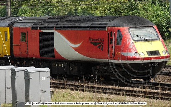 43290 [ex 43090] Network Rail Measurement Train power car @ York Holgate Jcn 2021-07-26 © Paul Bartlett w