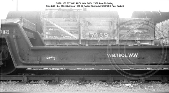 DB901105 WELTROL WW Diag 2-751 Lot 2881 Swindon 1958 @ Exeter Riverside 83-06-25 © Paul Bartlett [3w]
