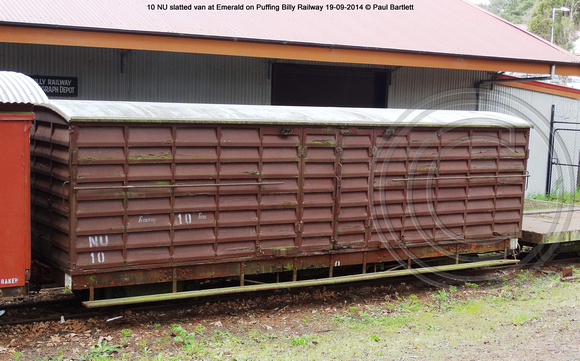 10 slatted van at Emerald on Puffing Billy Railway 19-09-2014 � Paul Bartlett [1]