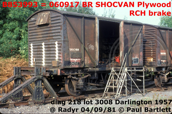 B853993 = 060917 SHOCVAN at Radyr 81-09-04