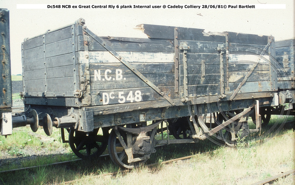 Dc548 ex Great Central Rly Internal user @ Cadeby Colliery 81-06-28 © Paul Bartlett w