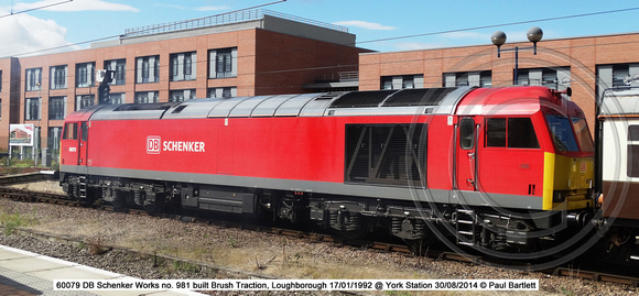 60079 DB Schenker Works no. 981 @ York Station 2014-08-30 � Paul Bartlett [2w]