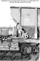 B437588 HKV 34t Iron ore hopper POOL 4223 Diag 1-167 lot 3002 Shildon 1957 @ Cardiff Tidal Sdgs 85-05-26 © Paul Bartlett [9w]