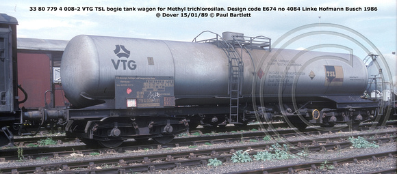 33 80 779 4 008-2 VTG TSL Methyl trichlorosilan @ Dover 89-06-04 © Paul Bartlett [1w]