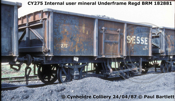 CY275 87-04-24 Cynheidre Colliery © Paul Bartlett [1W]