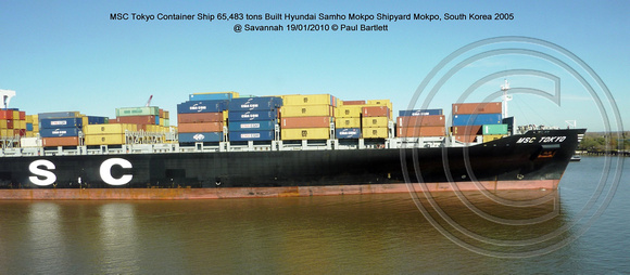 MSC Tokyo Container Ship @ Savannah 19-01-2010 � Paul Bartlett [2w]
