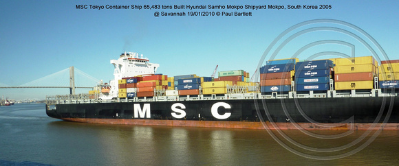 MSC Tokyo Container Ship @ Savannah 19-01-2010 � Paul Bartlett [3w]