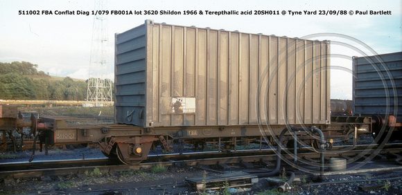 511002 FBA 20SH011 Terepthallic acid @ Tyne Yard 88-09-23 © Paul Bartlett w