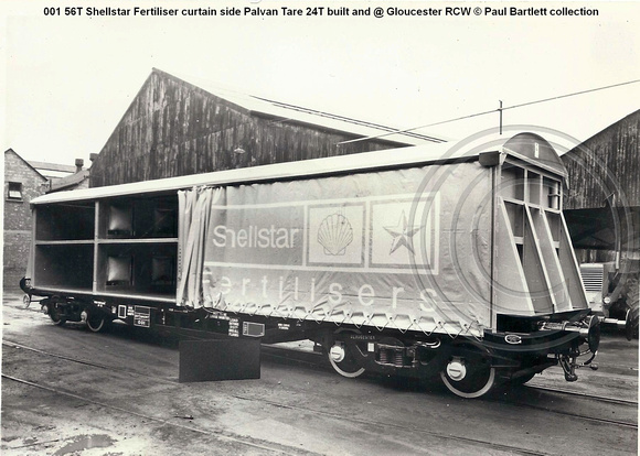 001 56T Shellstar Fertiliser curtain side Palvan Tare 24T built and @ Gloucester RCW © Paul Bartlett collection w