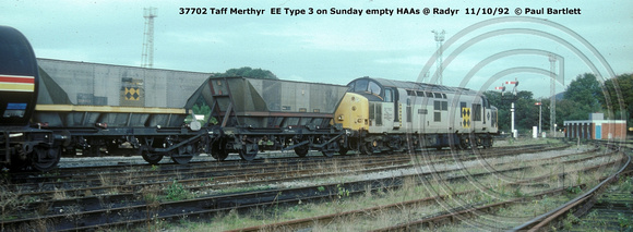 37702 Taff Merthyr  EE Type 3 @ Radyr 92-10-11 © Paul Bartlett w