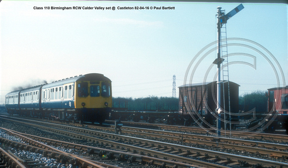 Class 110 Birmingham RCW Calder Valley set @  Castleton 82-04-16 © Paul Bartlett w