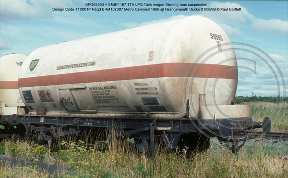 BPO59563 = SMBP 167 TTA LPG Tank wagon @ Grangemouth Docks 89-08-01� Paul Bartlett w