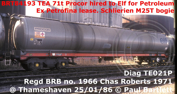 BRT84193 TEA Elf Petroleum @ Thameshaven 86-01-25