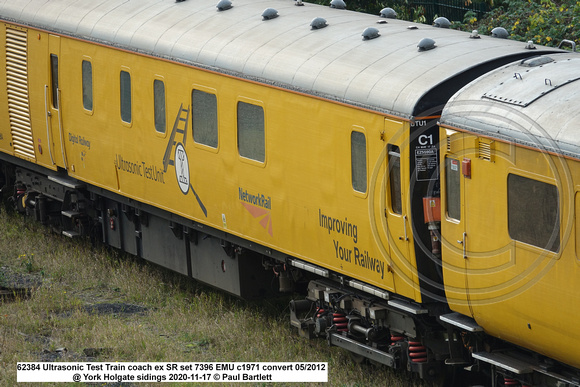 62384 Ultrasonic Test Train coach ex SR set 7396 EMU c1971 convert 052012 @ York Holgate sidings 2020-11-17 © Paul Bartlett [06w]