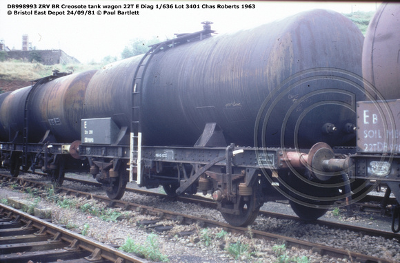 DB998993 ZRV @ Bristol East Depot 81-09-24 © Paul Bartlett W