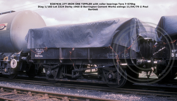 B387836 IRON ORE TIPPLER @ Barrington Cement Works sidings 79-04-11 © Paul Bartlett w