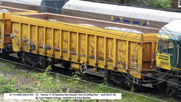 31 70 5992 029-6 IOA (E) Ealnos Network Rail Mussel @ York Holgate Sidings 2014-05-14 � Paul Bartlett [5w]