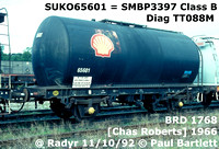 SUKO ex SMBP 65500- 59 65600-17 Shell oil Class B tank wagons TTA