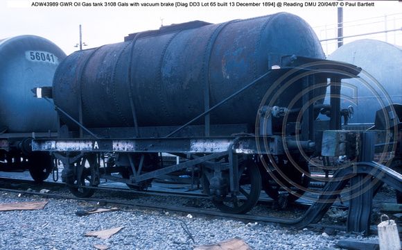 ADW43989 GWR tank @ Reading DMU 87-04-20 � Paul Bartlett [1w]