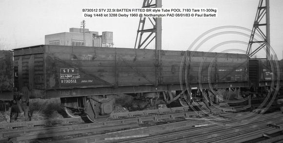 B730512 STV BATTEN Tube Diag 1-448 @ Northampton 83-01-08 © Paul Bartlett w