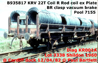 BR Coil wagons converted from Plates KRV KEV KFV