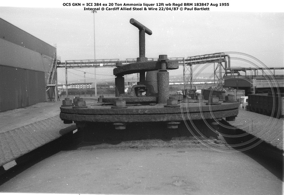 OC5 GKN = ICI 384 ex Ammonia liquer Internal @ Cardiff Allied Steel & Wire 87-04-22 © Paul Bartlett [08w]