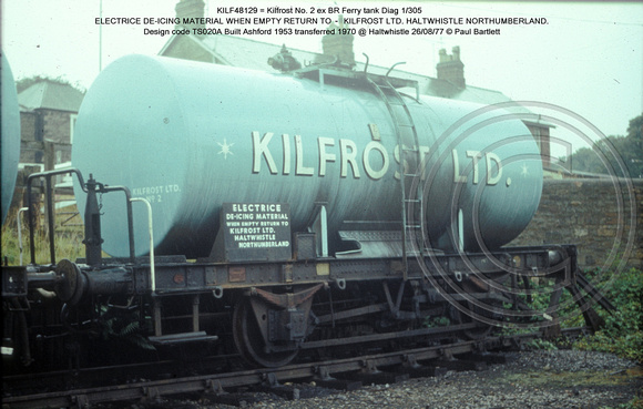 KILF48129 = Kilfrost No. 2 ex BR Ferry tank @ Haltwhistle 77-08-26 � Paul Bartlett w
