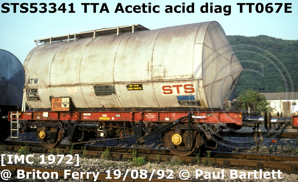 STS53341 TTA Acetic acid  Diag TT067E @ Briton Ferry 92-08-19
