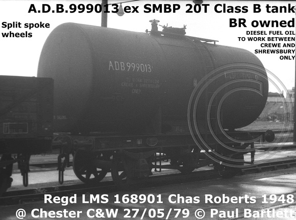 A.D.B.999013 ex SMBP Diesel  @ Chester C&W 79-05-27 [1]