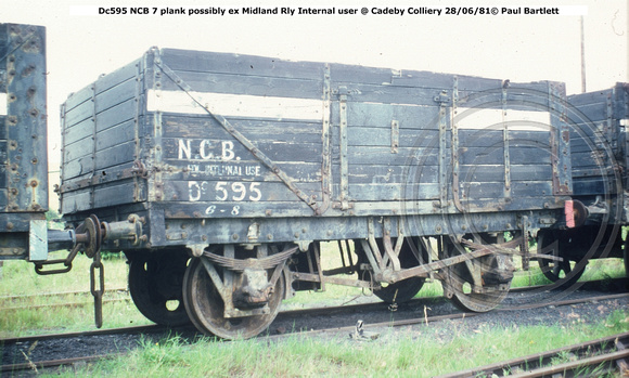 Dc595 NCB possibly ex Midland Rly Internal user @ Cadeby Colliery 81-06-28 © Paul Bartlett [1w]