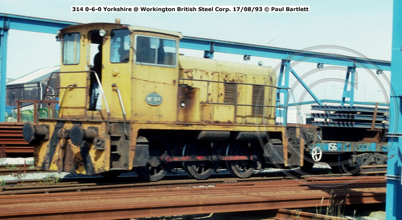 314 0-6-0 Yorkshire @ Workington BSC 93-08-17 © Paul Bartlett [1w]