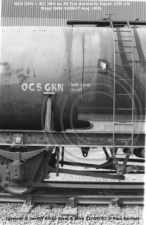 OC5 GKN = ICI 384 ex Ammonia liquer Internal @ Cardiff Allied Steel & Wire 87-04-22 © Paul Bartlett [01cw]